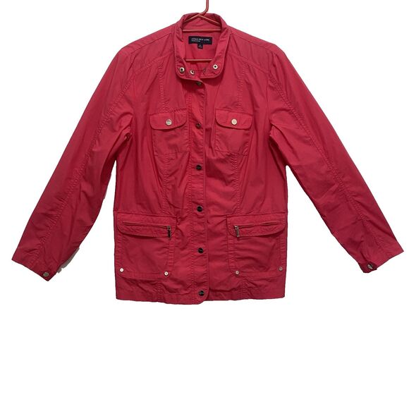 Jones New York Jackets & Blazers - Jones New York Signature Women’s Pink Utility Jacket Cotton Size L